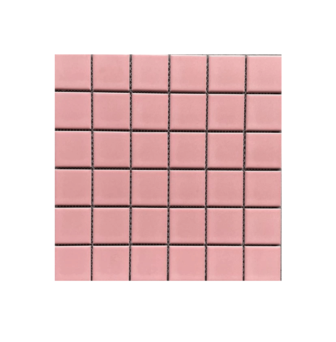 โมเสค TIMELESS TILES รุ่น CLASSIC SQUARE 48 ขนาด 30X30 ซม. สีชมพู ผิวด้าน MATTE PINK โมเสคเซรามิกทรงสี่เหลี่ยมจัตุรัส_0